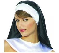 Coiffe Bonne Soeur - Noir - Taille Unique Zwart G