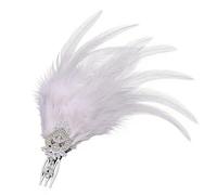 Coiffe Charleston au design élégant à plumes, 1 pièce, coiffe vintage, accessoire pour cheveux des années folles, léger et confortable, pour les fêtes costumées, le théâtre, la danse