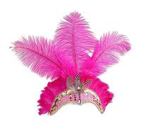 Coiffe de carnaval - Accessoire de tête Showgirl - Style vintage - Pour fête, festival, carnaval, mariage, fête, mascarade, cocktail, gala