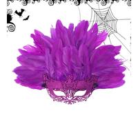 Coiffe de Carnaval Accessoires Cheveux À Plumes Demi-Visage Pour La Fête