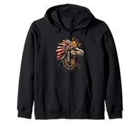Coiffe de Chef Indien Indien - Motif Dinosaure Sweat à Capuche