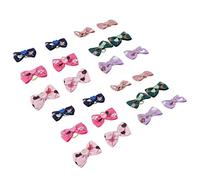 Coiffe de Chien, Fille Accessoires pour Chiens Arcs pour avec élastiques 24pcs Chiot Yorkie Hoils de