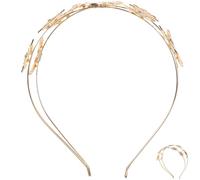 Coiffe de Déesse Étoile Lune, Bandeau Double Couche en Alliage | Rhinestones Or, Finition Solide Qui Ne Ternit Pas, pour Événements et Spectacles, Style Royal Élégant