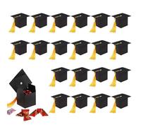 Coiffe de diplômé Boites Cadeau Boîte à Chapeau de Diplôme - Décoration de Graduation Unique Avec une Bande Frangée Jaune, pour un Umrah Mubarak Inoubliable