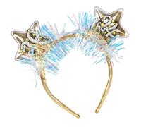 Coiffe de Fête Étoile à Cinq Branches Pvc pour Nouvel An 2024 | Accessoire Coiffure Festif, Décor de Célébration, Style Voyant, Confort Solide, pour Anniversaires et Soirées