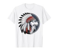 Coiffe de Loup Tribal Indien Indien T-Shirt