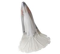 Coiffe de mariage extra longue avec pince à cheveux intégrée, tissu transparent doux, accessoire de mariée classique, nœud élégant, voile de mariage, traîne longue