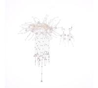 Coiffe de Mariée Coiffure à pampilles, bandeau en cristal, cheveux de mariage, couvre-chef mariée pour Femmes et Filles