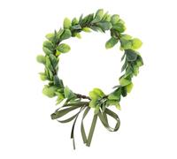 Coiffe de Mariée Couronne de Feuilles Vertes Artificielles, Plastique Vert | Légère, Accessoire Décoratif pour Fête et Réunion Annuelle, Effet Photo, Style Soigné