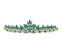 Coiffe de Mariée Délicate en Alliage, Serrage-tête Couronne Vert | Accessoires de Tête pour Fête, Décoration de Coiffure pour Mariage, Look Élégant et Mise en Place Facile