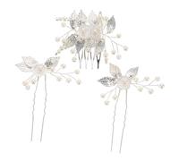 Coiffe De Mariée Exquise Peigne À Cheveux Et Épingle À Cheveux En Forme De Feuille Triangulaire Argentée Pour Mariage Et Accessoires De Cheveux Traditionnels Chinois