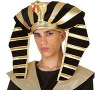 Coiffe de Pharaon Doré Noir Blanc G