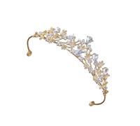 Coiffe de princesse avec strass éblouissants - Design antidérapant - Texture en alliage - Parfait pour les spectacles sur scène, les soirées, les fêtes de princesse élégantes, taille unique, Comme