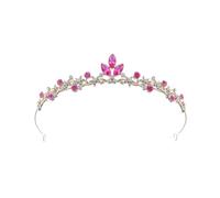 Coiffe de princesse en cristal pour filles avec strass et alliage, pour fêtes d'anniversaire, mariages et événements costumés, fabriquée à la main, taille unique, Comme décrit
