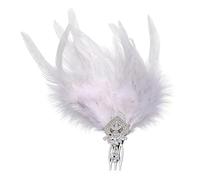 Coiffe Des Années 20 Pour Femme - 25 G, Accessoire Pour Cheveux À Plumes Avec Strass, Coiffure En Plumes Pour Fêtes Costumées, Mariages, Théâtre, Danse, Photographie, Gala Burlesque, Théâtre Communaut