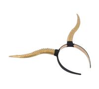 Coiffe d'Halloween Bandeau à Cheveux en Corne d'Antilope Or Plastique