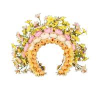 Coiffe d'inspiration ethnique élégante avec couronne de fleurs pour femmes et filles - Accessoire de photographie tendance sur le thème floral