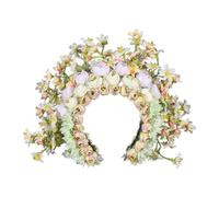 Coiffe d'inspiration ethnique élégante avec couronne de fleurs pour femmes et filles - Accessoire de photographie tendance sur le thème floral