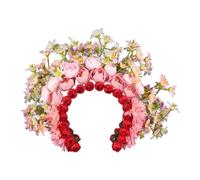 Coiffe d'inspiration ethnique élégante avec couronne de fleurs pour femmes et filles - Accessoire de photographie tendance sur le thème floral
