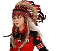 Coiffe élastique indienne Kokoshnik avec bandeau décoratif tribal à plumes délicat ethnique indien couvre-chef africain tribu scène Halloween fête bandeau à plumes ethnique