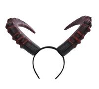 Coiffe en Corne Ambiance Halloween Noire, Réutilisable, Serrage-tête Souple | Mascarade et Costume, pour Scène, PU et Polyuréthane, Base Plastique Légère, Style Gothique