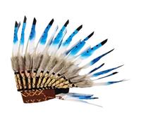 Coiffe en plumes délicate ethnique américaine indienne, couvre-chef de tribu africaine, scène de chef de scène, fête d ' Halloween, bandeau en plumes pour