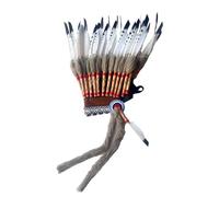 Coiffe en plumes délicate ethnique américaine indienne, couvre-chef de tribu africaine, scène de chef de scène, fête d ' Halloween, bandeau en plumes pour