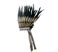 Coiffe en plumes délicate ethnique américaine indienne, couvre-chef de tribu africaine, scène de chef de scène, fête d ' Halloween, bandeau en plumes pour