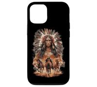 Coiffe et chevaux sauvages indiens amérindiens Coque pour iPhone 12/12 Pro