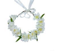 Coiffe florale pour événements de mariage fabriquée avec des éléments en plastique et tissu pour mariée, demoiselles d'honneur, filles et photos