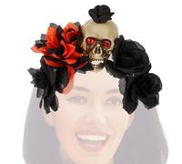 Coiffe gothique - Bandeau d'inspiration horreur - Taille qui s'adapte à toutes les décorations de cheveux - Accessoire de costume créatif avec thème mort pour les fêtes, les tenues de triche