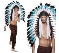 coiffe grand chef indien loup des neiges - boland 44141 Multicolore G