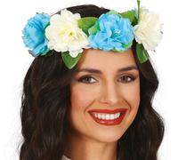 Coiffe hawaïenne Couronne de fleurs Accessoire d'été Elégant Party Festival Couronne de tête 20cm