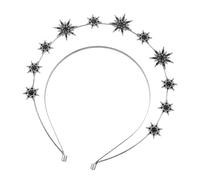 Coiffe hexagonale en forme d'étoile en cristal et élégante double couche de strass en métal pour événement, décoration de cheveux en forme d'étoile à six points