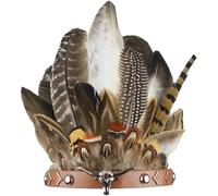 Coiffe Indienne Bohème À Plumes, Bandeau Style Amérindien, Accessoire De Coiffure Hippie pour Enfants