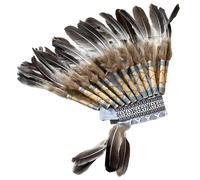 Coiffe Indienne en Plumes, Accessoire pour Cheveux, Costume De Cosplay Amérindien pour Homme Et Femme