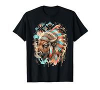 Coiffe Indienne en Plumes de Buffle T-Shirt