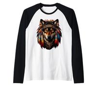 Coiffe Indienne en Plumes de Loup Manche Raglan