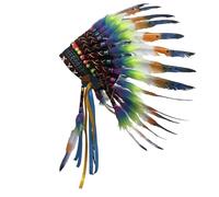 Coiffe indienne légère et confortable à plumes pour les fêtes et festivals