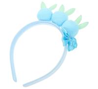 Coiffe Oreilles de Lapin à Pompon Bleu, Bandeau Fête Cosplay | Laine, Tissu et Plastique, Léger et Confortable, Taille Flexible, pour Soirée Déguisée et Cosplay