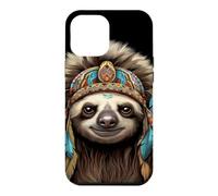 Coiffe paresseuse Indienne Indienne Plume Arts Tribaux Coque pour iPhone 12 Pro Max