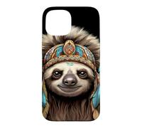 Coiffe paresseuse Indienne Indienne Plume Arts Tribaux Coque pour iPhone 15