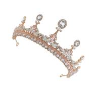 Coiffe pour Fillette Couronne Cristal Alliage de Zinc Doré