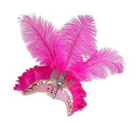 Coiffe Showgirl - 56-58cm Serre-Tête Plumes | Bandeau Cabaret Femme Carnaval Accessoire - Tissu, Plumes Colorées, Confortable | Soirée Costume, Danse, Bal Masqué, Fête, Styling