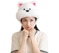 Coiffe terrier 3D avec oreilles pour animaux de compagnie - Chapeau épais facile à porter pour temps froid
