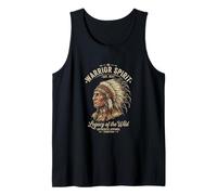 Coiffe Warrior Spirit Chief Legacy Tribal Art Vieilli Débardeur
