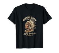 Coiffe Warrior Spirit Chief Legacy Tribal Art Vieilli T-Shirt