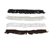 Coiffes de poupée frange courte perruque à haute température des cheveux en soie douce pour coton Modification de style poupée de poupée 4 pièces noires noires brun foncé marron