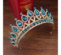 Coiffes pour femmes, bijoux de cheveux Tiaras de la couronne pour femmes couvre-marins verts dames exquise fête de la couronne de la couronne