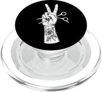 Coiffeur Ciseaux Peigne Tattoo PopSockets PopGrip pour MagSafe